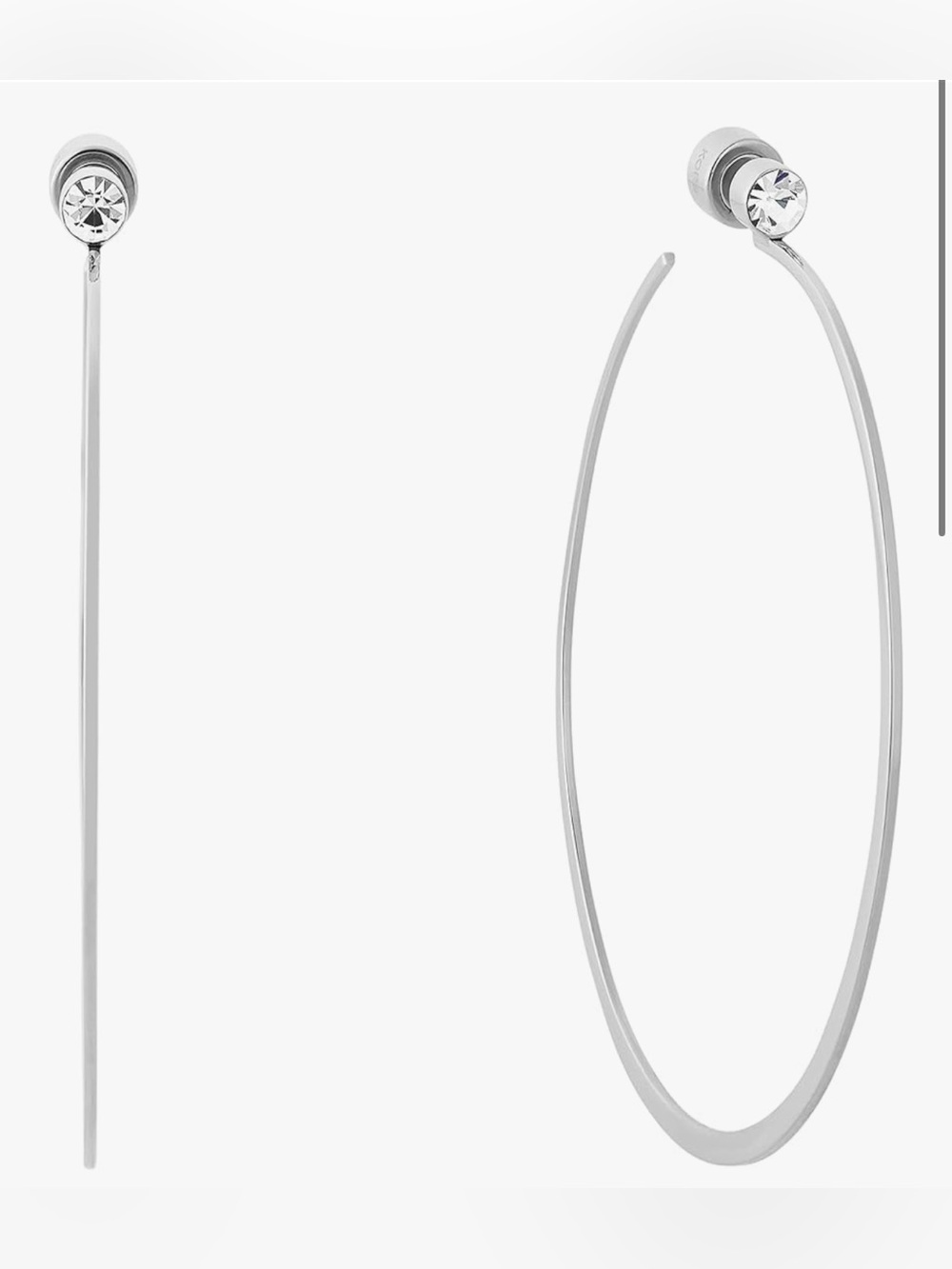 NWT Michael Kors Hoop Stainless Steel Earrings; Jewelry for Women Crystal Studs